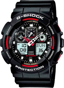 Мужские многофункциональные спортивные японские часы G-Shock - Casio GA-100-1A4