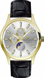 Мужские кварцевые английские часы с лунным календарём - Greenwich GW 058.21.33