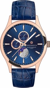 Мужские кварцевые английские часы с лунным календарём - Greenwich GW 058.46.36