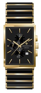 Мужские кварцевые керамические английские часы с хронографом - Greenwich GW 533.20.31