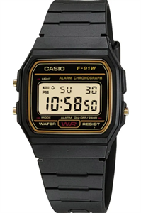Мужские японские часы спортивные многофункциональные Sports - Casio F-91WG-9