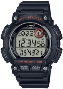 Мужские спортивные многофункциональные японские часы Sports с шагомером - Casio WS-2100H-1A