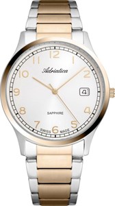 Мужские швейцарские часы кварцевые с сапфировым стеклом - Adriatica A1292.R123Q