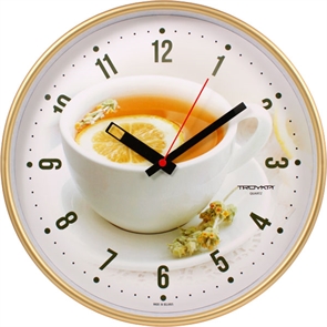 Настенные часы кухонные - Тройка 77778721 "Чашка чая"