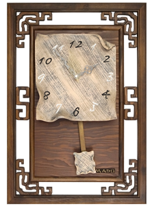 Большие настенные часы деревянные маятниковые - Часы Mado "Икэбана" (Экибана) MD-012