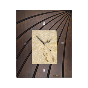 Большие настенные часы деревянные - Часы Mado "Уато-о оу суна" (Следы на песке) MD-004