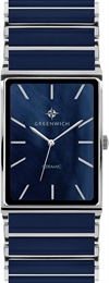 Женские синие керамические кварцевые английские часы - Greenwich GW 521.10.36
