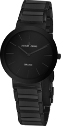 Женские чёрные керамические кварцевые австрийские часы - Jacques lemans 42-7O