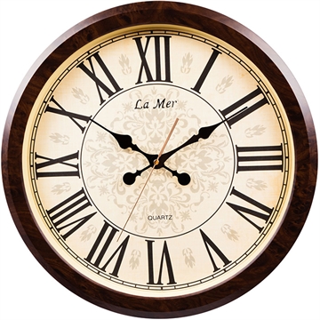 Настенные часы с бесшумным механизмом - La Mer GD072002 большие 45 см