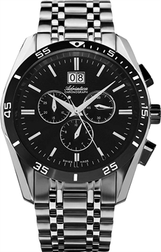 Мужские швейцарские часы кварцевые с сапфировым стеклом с хронографом - Adriatica A8202.Y114CH в магазине в Самаре купить