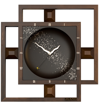 Настенные часы деревянные - Часы Mado "Хоси сора" (Звездное небо) мини MD-900