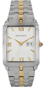 Мужские кварцевые корейские часы - Romanson TM 8154 CX C(WH)
