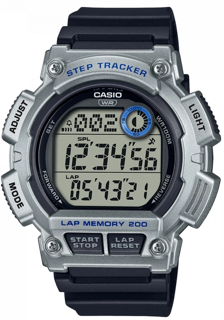 Мужские спортивные многофункциональные японские часы Sports с шагомером - Casio WS-2100H-1A2